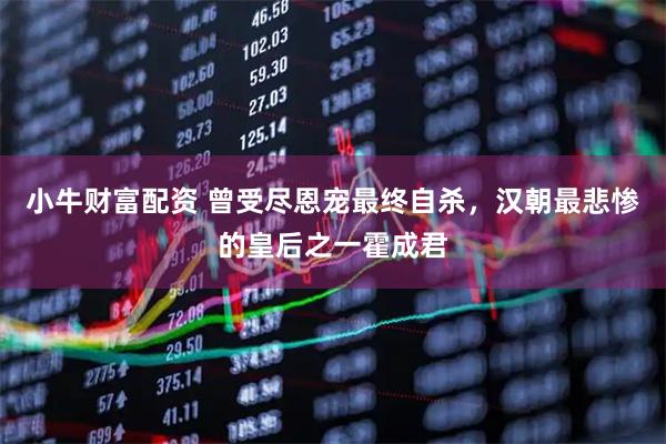 小牛财富配资 曾受尽恩宠最终自杀，汉朝最悲惨的皇后之一霍成君